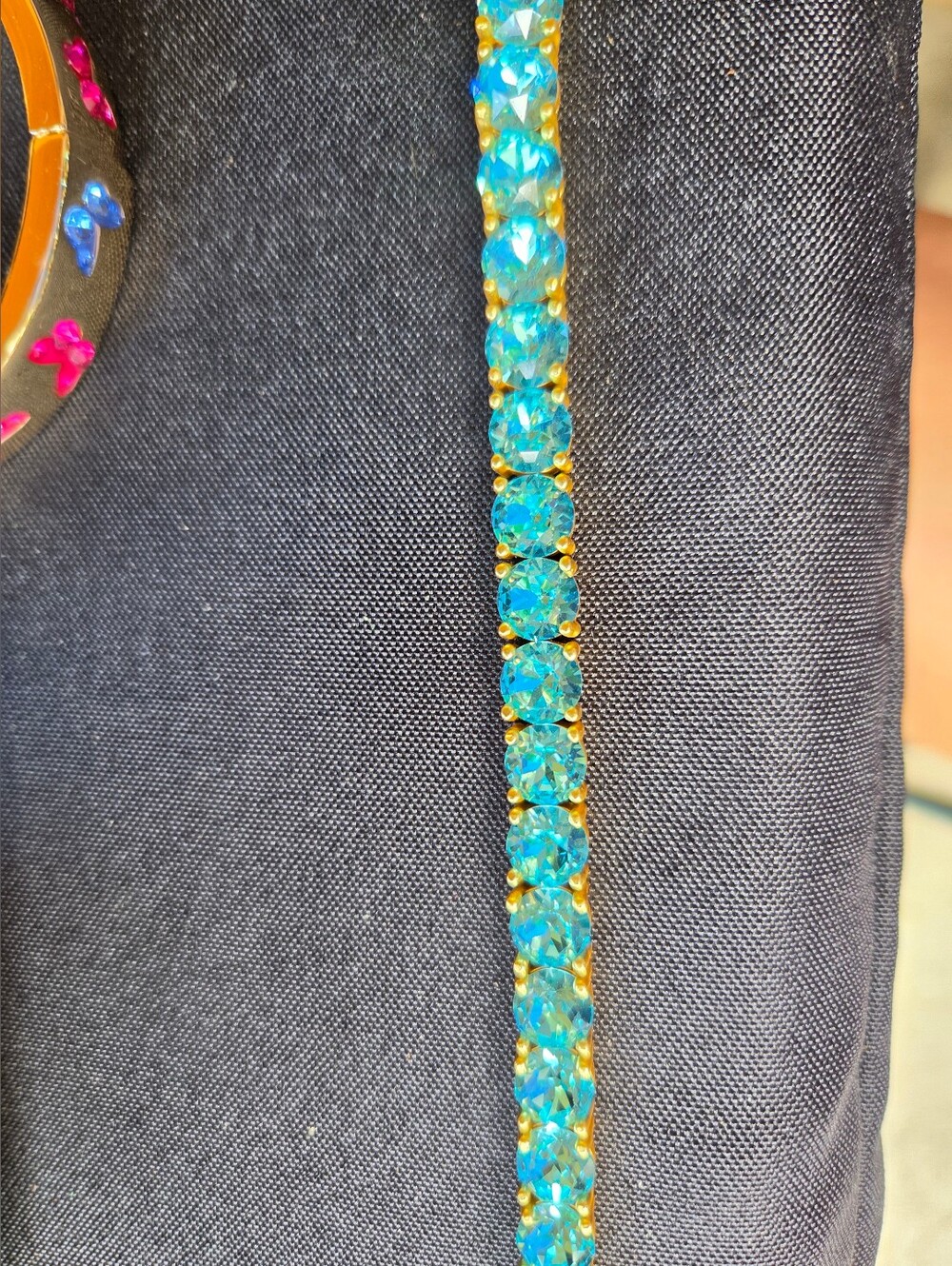Park Lane Turquois Impression Bracelet- Gold Prongs